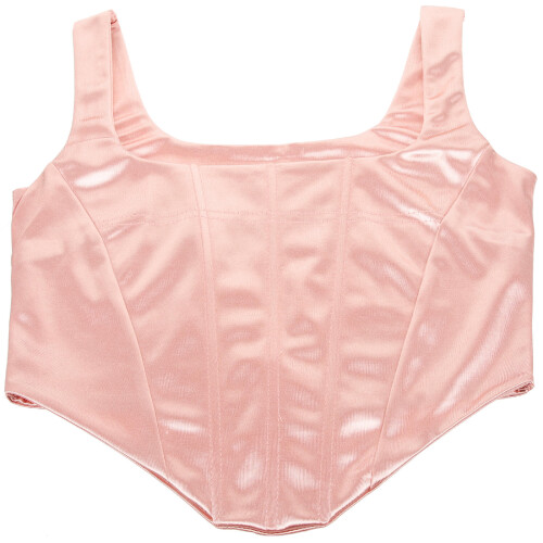 2Pièces Corset Rose En Polyester Design Et Moderne 1
