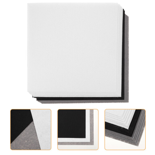 18Pièces Feutre Polyester Noir Pour Accessoires DIY Enfants
