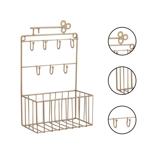 Panier De Rangement Mural Porte- En Bronze 2
