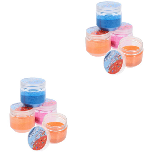 8Pièces Ensemble Jouets Sable Sec Coloré Pour 2