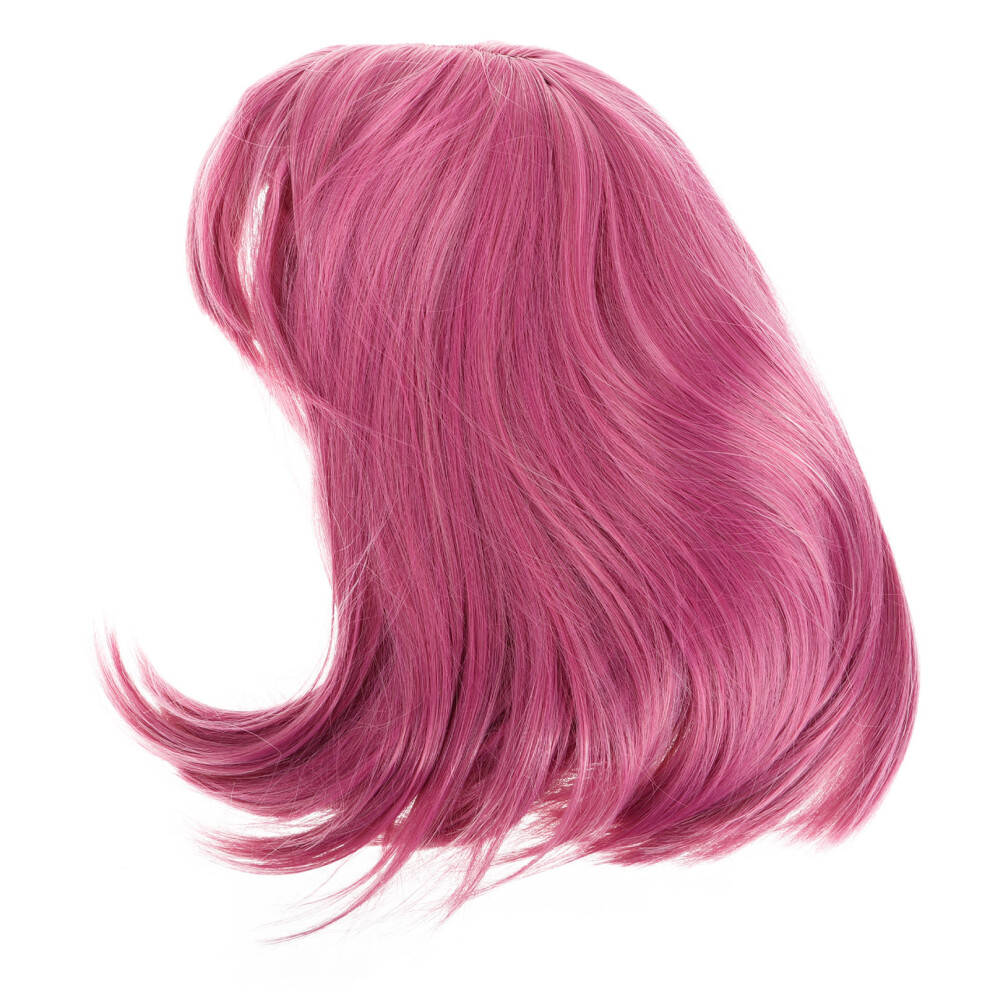 Artibetter 3Pcs Violet Short Haircut Wigs Human Hair Synthetic Party Cosplay Wig