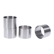 12Pcs Reusable Silver Round Cake Biscuit Mousse Moulds for Baking Use