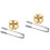 2Sets Bar Ijsstenen Goud Rvs Herbruikbare Whiskey Accessoires Geschenk 6