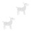 2St Wit Geitenornament Van Kristal Perfect Cadeau 2