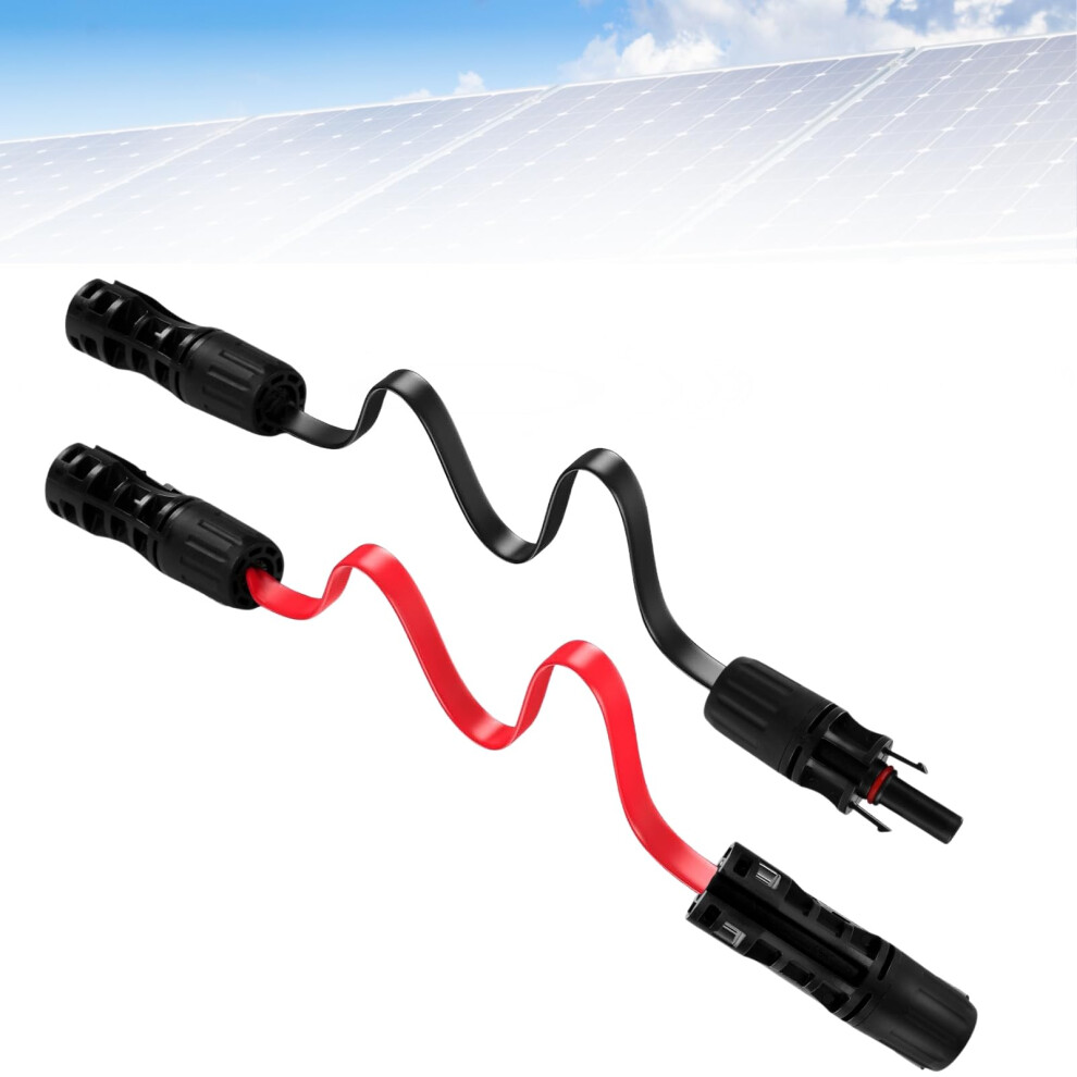 Solar Extension Cable Pair 1500V Mc4 Connector Ultraflat Weatherproof Design 0.42M 10Awg 9113335628472