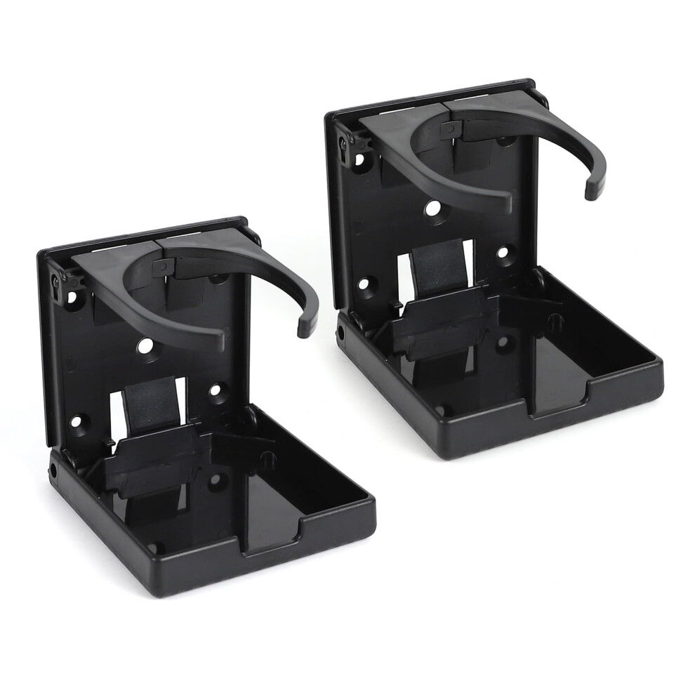 2Pcs Folding Cup Holder For Car Boat Rv, Adjustable Wall Mounted Drink Holder, Space Saving Design 9070919835438