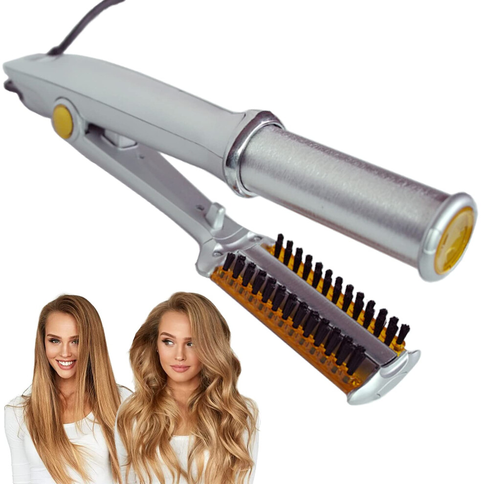 2 in 1 Rotating Hair Styler with TwoWay Rotation, Fast HeatUp and Dual Voltage for All Hair Types
