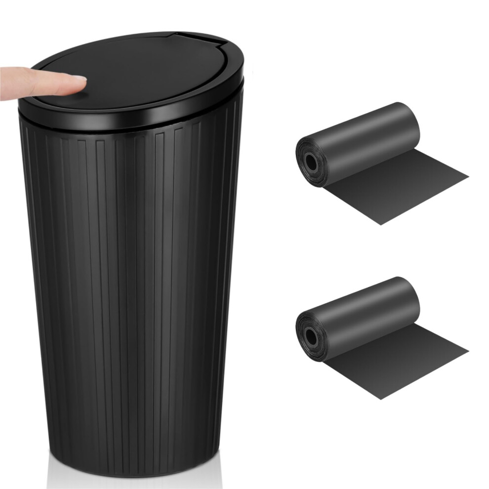 Car Trash Can With Lid, Leakproof Vehicle Garbage Bin For Car Interior And Multipurpose Storage, Black 9113335628649
