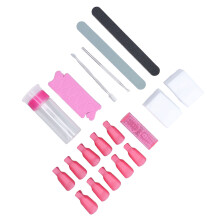 Gel Nail Polish Remover Kit, Durable Fiber & Stainless Steel, Reusable 160g