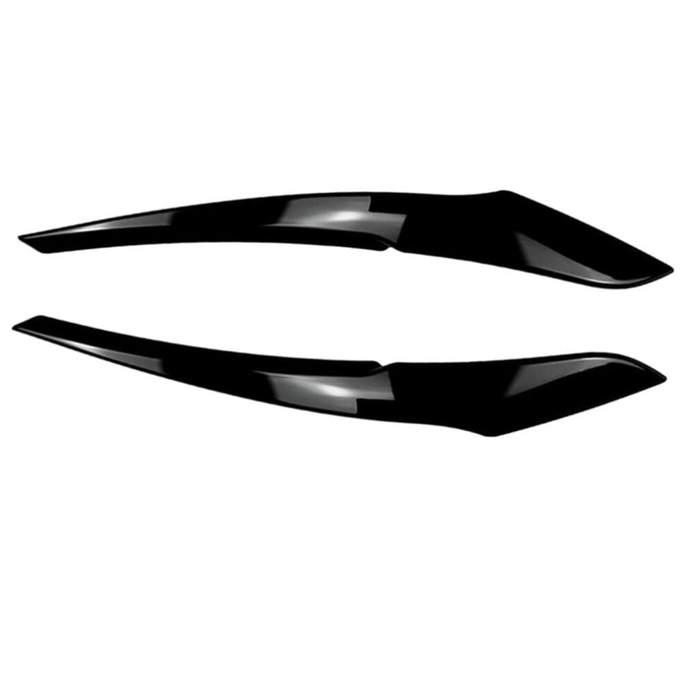 Gloss Headlight Eyebrows Eyelid Covers Scratch Resistant For Bmw 1 Series F20 F21 20112014 Black 9070919836046