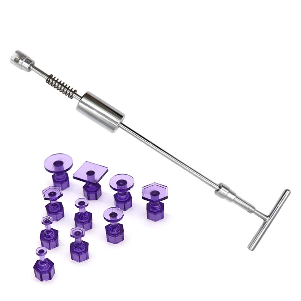 Car Dent Puller Kit With Carbon Steel Slide Hammer, 10 Tabs, Paintsafe Strong Suction Tool For Diy Auto 9070919836589