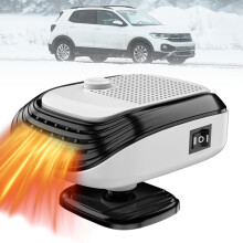 12V 24V Car Heater with Dual Heating and 360 Rotatable Airflow for Cars Trucks SUVs White 24V