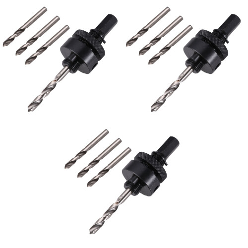 3Pcs Hole Arbor with Drill Bit Metal Mandrel for Drilling 2