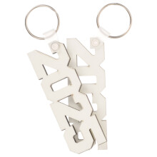 8Stk Sublimation Schlüsselanhänger Holz Beige DIY Schmuck