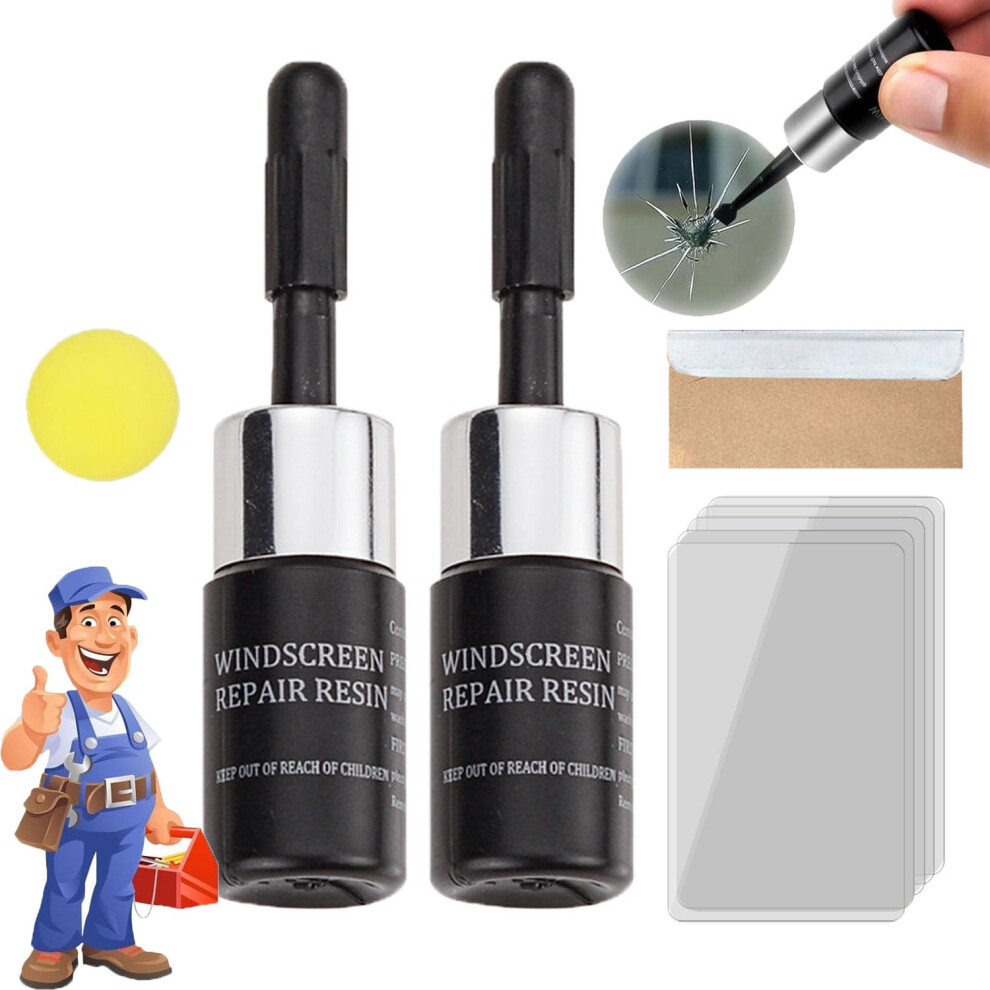 Windshield Kit With Nano Glass Restoration For Quick Diy Car Crack And Chip Fix (2) 9113335629721
