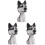 3Stk Farbige Hund Auto Deko Und Robust Geschenk 2