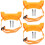 3Pièces Support Cylindre Gaz Mural Simple En ABS 6