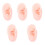 5Pièces Modèles Oreilles En Silicone Khaki Pour Enseignement 5