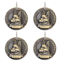 4Pièces Collier Métal Rétro Café Pour Allemand