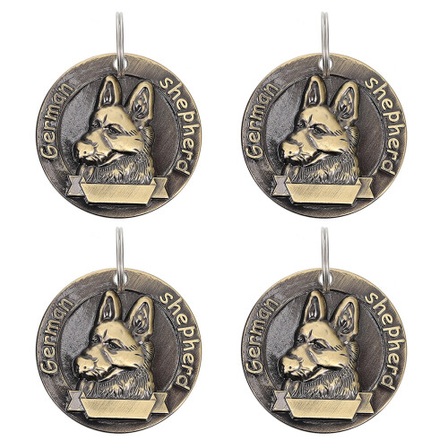 4Pièces Collier Métal Rétro Café Pour Allemand