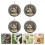 4Pièces Collier Métal Rétro Café Pour Allemand 10