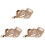 3Pièces Protection Muselière Anti-Morsure Marron Clair Ajustable 2