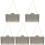 5Pièces Sac Crossbody Argent Soirée Confortable 6