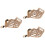 3Pièces Protection Muselière Anti-Morsure Marron Clair Ajustable 6