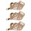 3Pièces Protection Muselière Anti-Morsure Marron Clair Ajustable 8