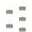 5Pièces Sac Crossbody Argent Soirée Confortable 4
