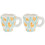 2Pcs White Handled Ceramic Coffee Cups Perfect for Breakfast Use 2