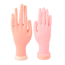 6PiÚces Main Femme Beige Simulation Réaliste Pour Pratique Ongles