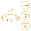 4Pièces Bracelet De Or Et Chic 9