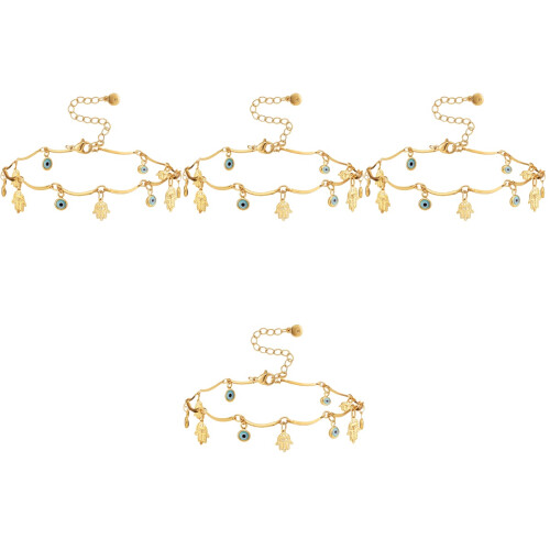 4Pièces Bracelet De Or Et Chic 2