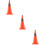 3Pièces Cônes De Route Pliables Orange Haute Visibilité LED 9