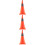 3Pièces Cônes De Route Pliables Orange Haute Visibilité LED 8