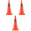3Pièces Cônes De Route Pliables Orange Haute Visibilité LED 3