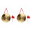2Pièces Percussion Gong Chinois Main Handmade Pour École 3