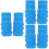 18Pièces Accessoires Micro Bleu Silicone Anti-Chute Pour Performances 5