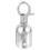 8Pcs Indoor Silver Aluminum Rope End Snap Hook for Queue Barrier Ropes 1