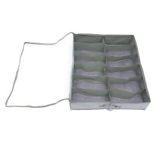2Pcs Black Shoe Organizer Underbed Breathable Storage Bag for Shoes
