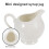 3Pcs White Ceramic Milk Pitchers with Spout for Coffee Bar and Kitchen 6