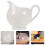 3Pcs White Ceramic Milk Pitchers with Spout for Coffee Bar and Kitchen 5