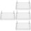 4Pcs Dormitory Hanging Storage Basket White Metal Bedside Basket 6