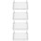 4Pcs Dormitory Hanging Storage Basket White Metal Bedside Basket 4