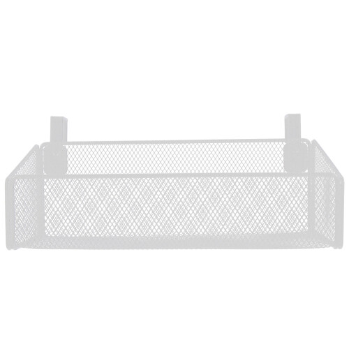 4Pcs Dormitory Hanging Storage Basket White Metal Bedside Basket 2