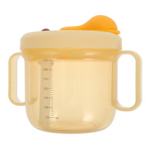 Yellow Silicone Cup Baby Sippy Cup No Spill Straw for Elderly