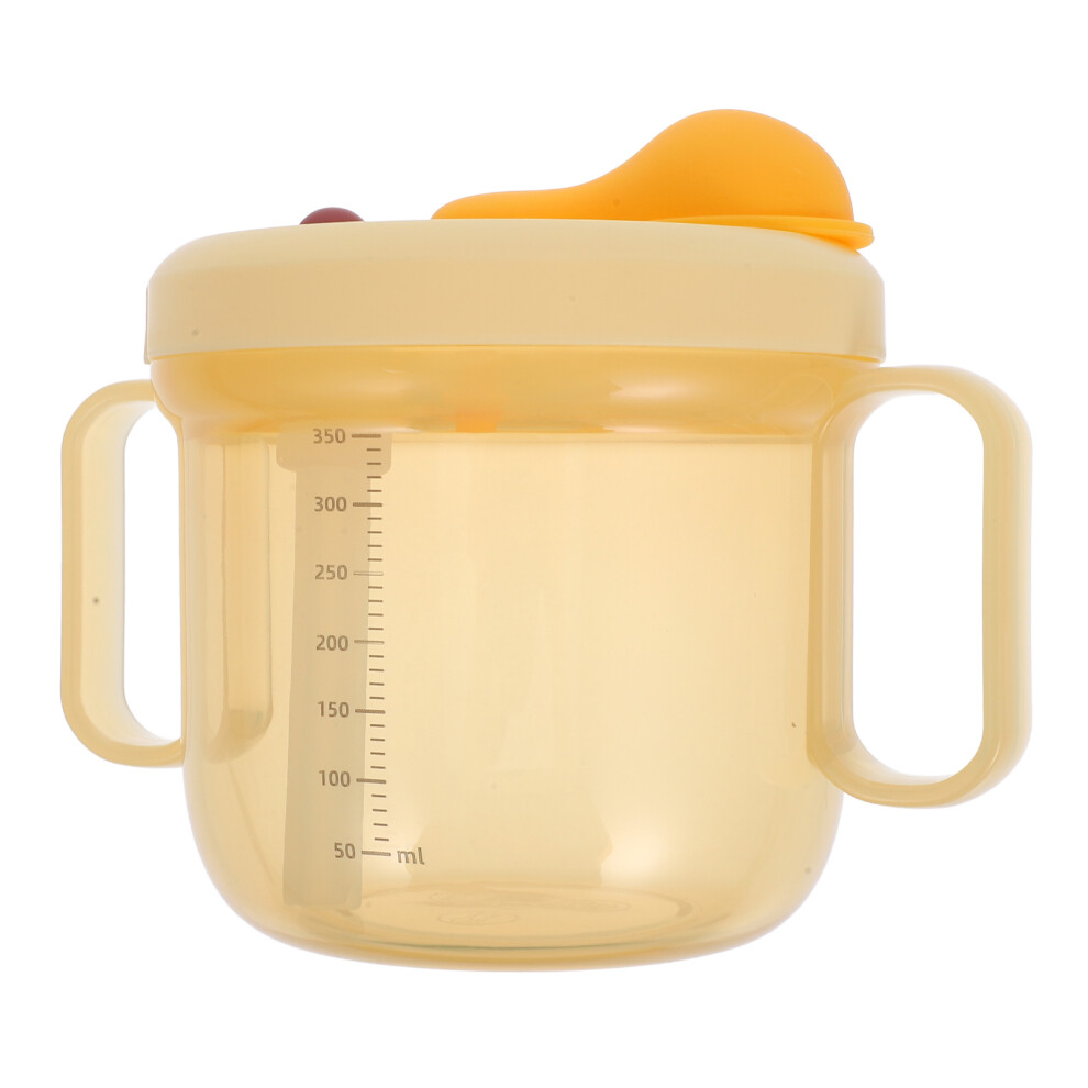 Silicone Cup Baby Sippy Cup No Spill Straw For Elderly Yellow Inoomp