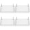 4Pcs Dormitory Hanging Storage Basket White Metal Bedside Basket 7
