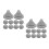 100 Pcs Silicone Shower Head Nozzles Replacement For Anti Clogging 10